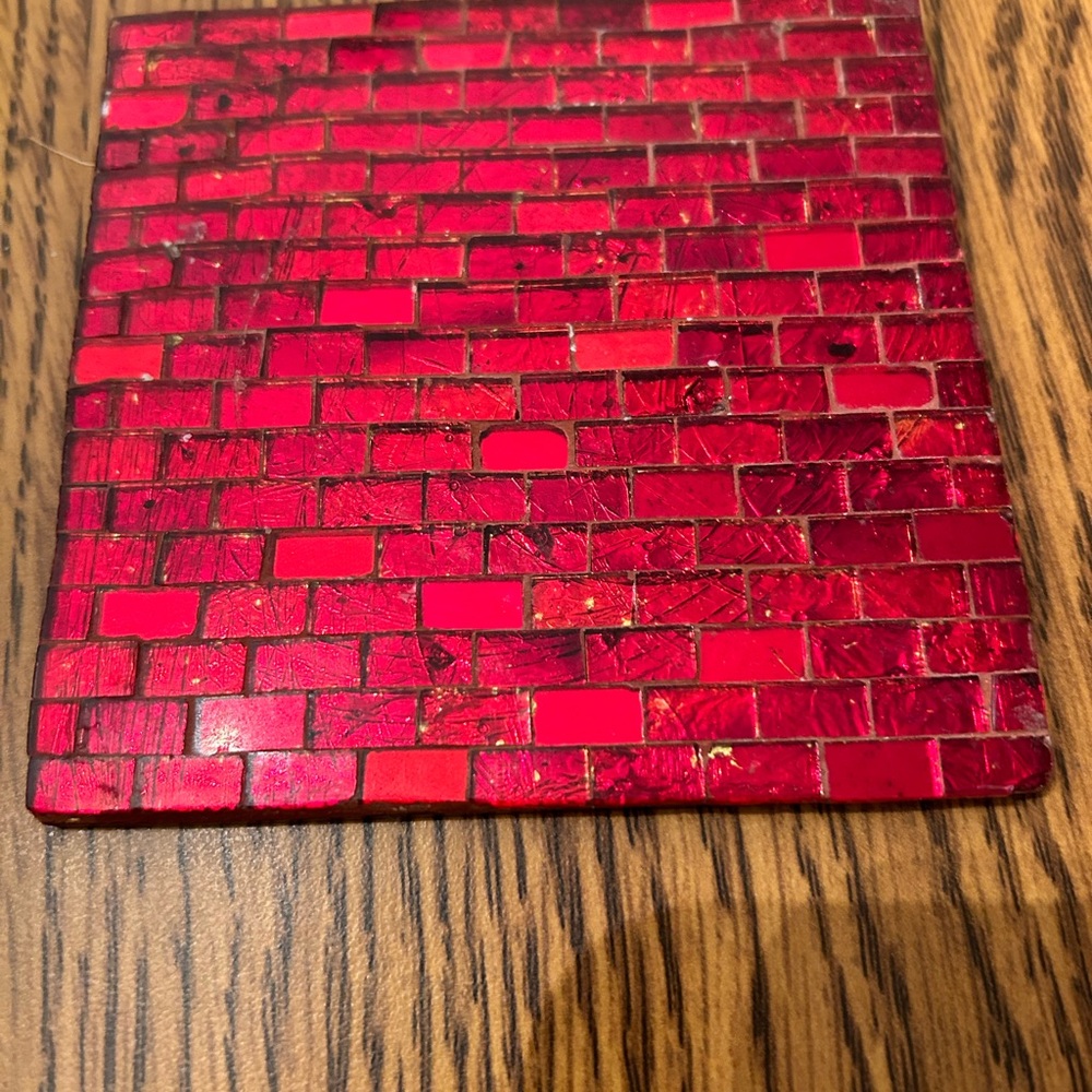 Red Glass Coasters - Picture 3 of 5